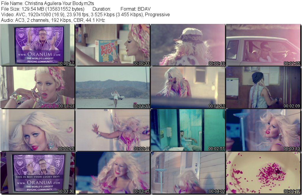 Christina Aguilera-Your Body m2ts preview 0