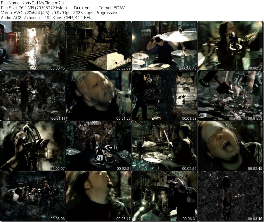 Korn-Did My Time m2ts preview 0