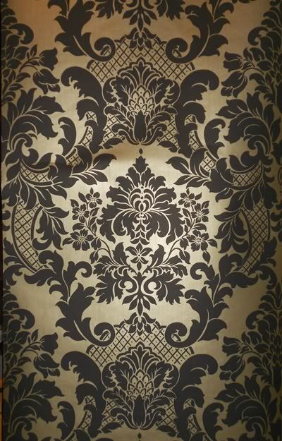 Wallpaper  Free on Designer Wallpaper   Today Interiors Berkeley Bw7544   Metallic Damask