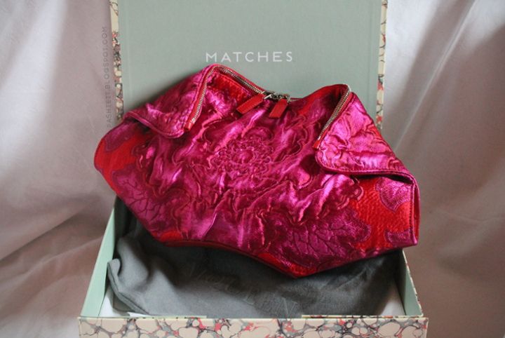Alexander McQueen pink and red clutch Alexander McQueen pink and red clutch