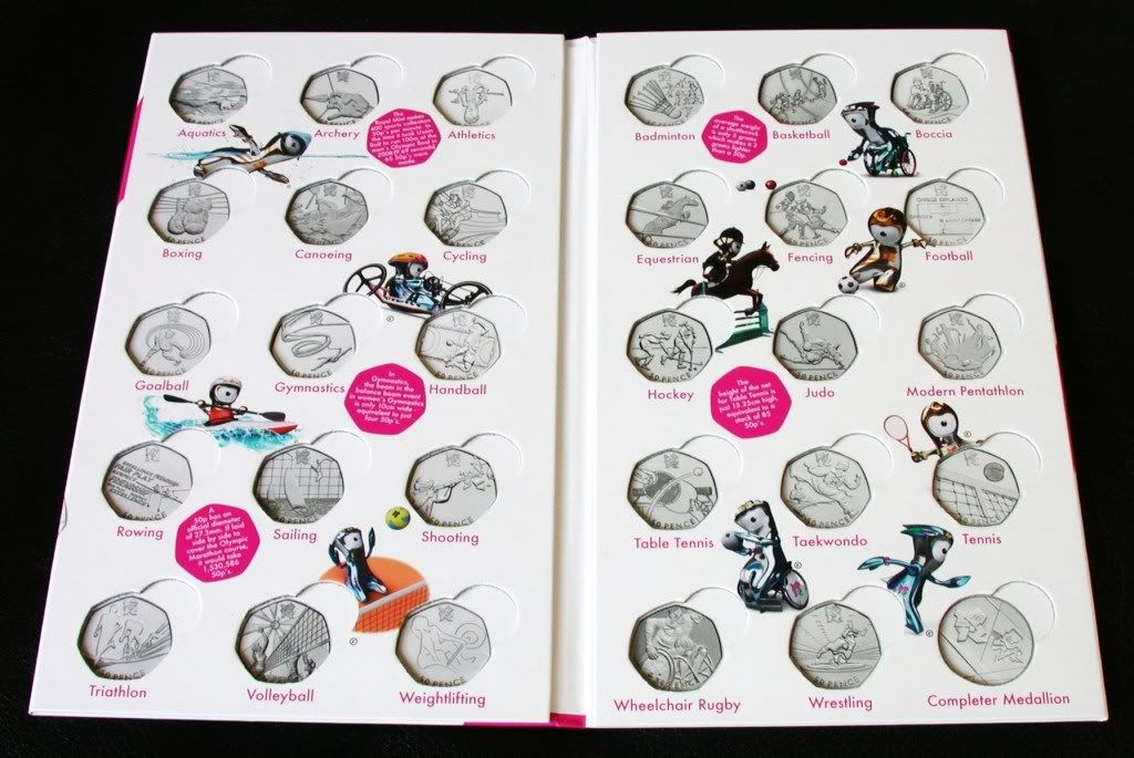 NEW OFFICIAL ROYAL MINT 50p SPORTS COLLECTION ALBUM LONDON OLYMPICS