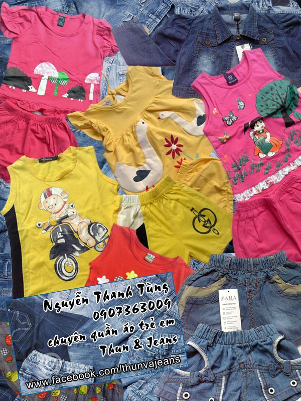 Quần áo trẻ em Thun & Jeans : Polo, Lacoste, Jeans