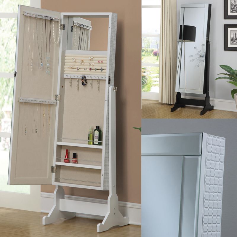 quilted white black swivel jewelry armoire cheval floor dressing mirror wardrobe ebay quilted white black swivel jewelry armoire cheval floor dressing mirror wardrobe ebay