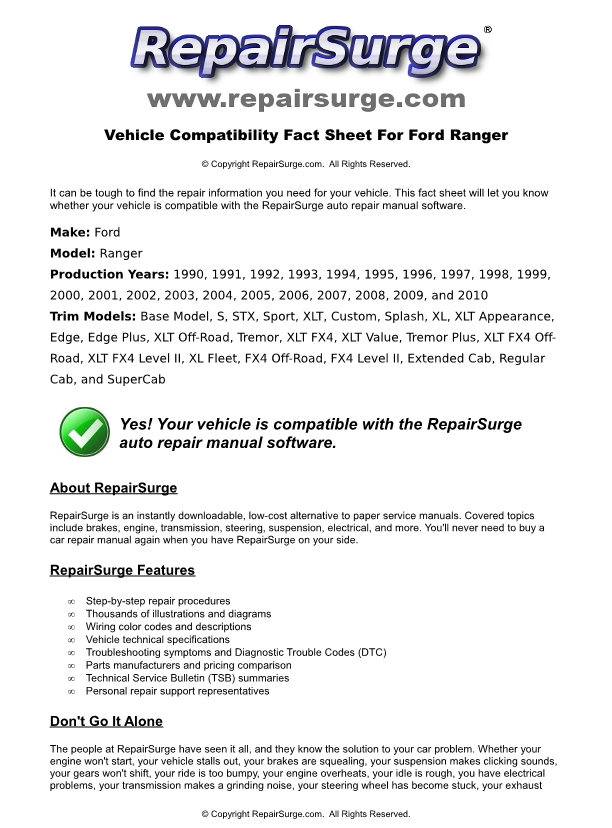 2000 Ford ranger repair manual free download #9