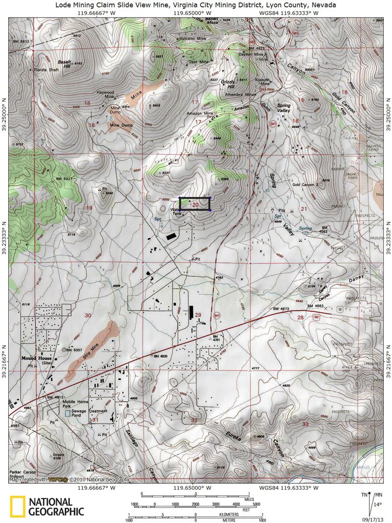 Virginia City NV Gold Mine Lode Mining Claim Nevada Copper Silver Adit ...