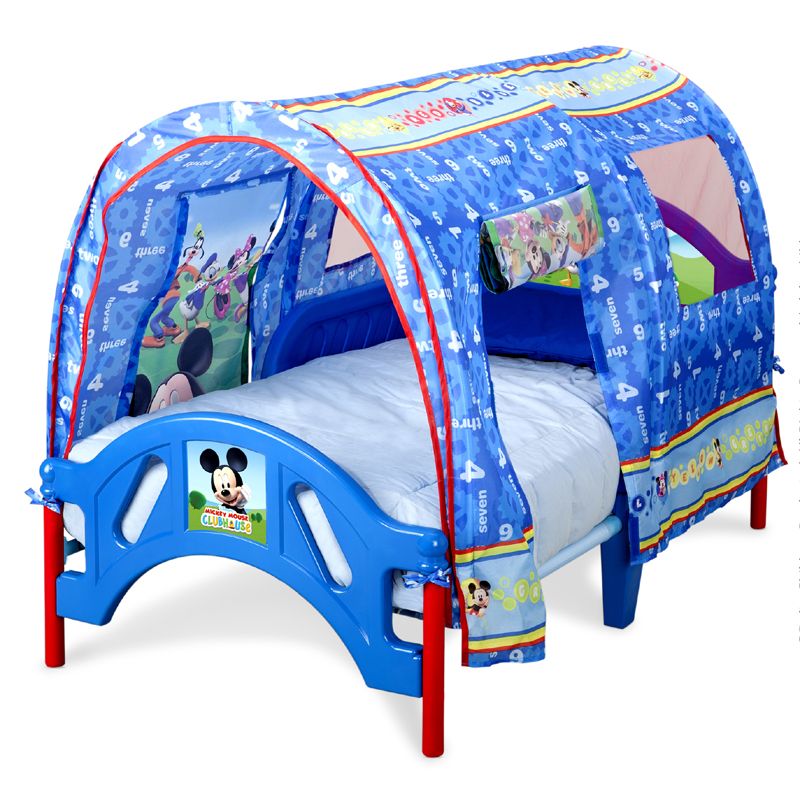 Metal Plastic Frame Low Safe Mickey Mouse Canopy Tent Toddler Children Boys Bed