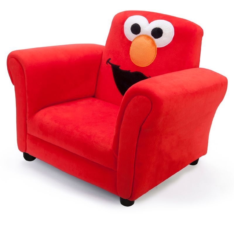 DELTA Elmo Giggle Laugh Fabric Upholstered Kids Play Fun Toddler Chair ...