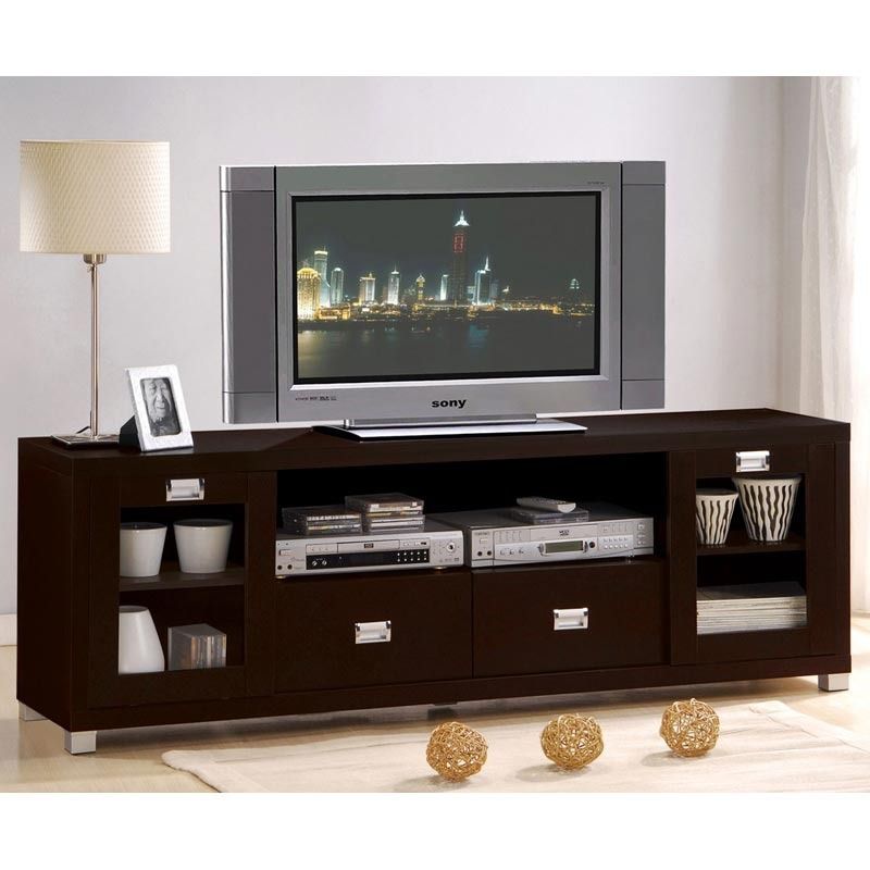  Commerce Espresso Finish TV Stand Cabinet Entertainment Console