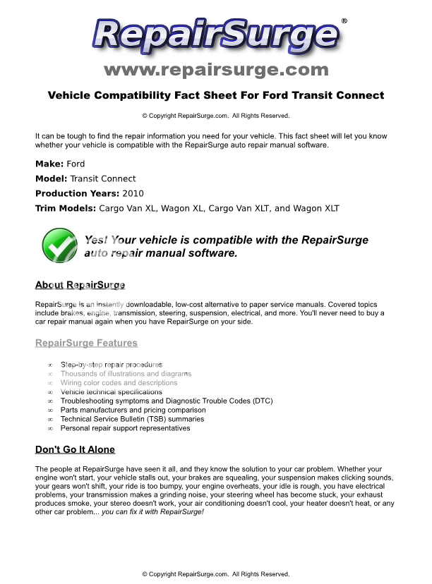 Ford transit connect repair service manual online 10.wmv #7